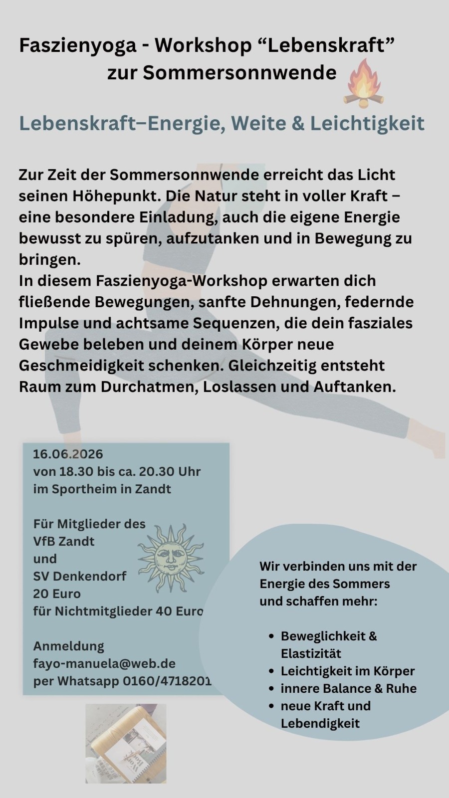 Faszienyoga-Workshop Lebenskraft zur Sommersonnenwende